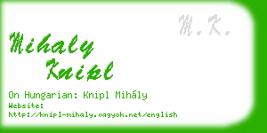 mihaly knipl business card